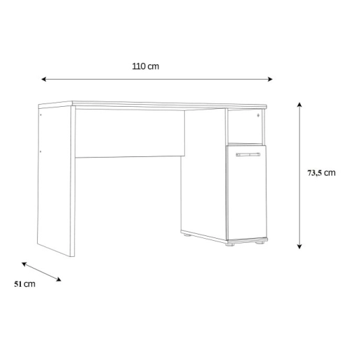 Biurko 110x50 cm z szafką NIKO Dąb Sonoma